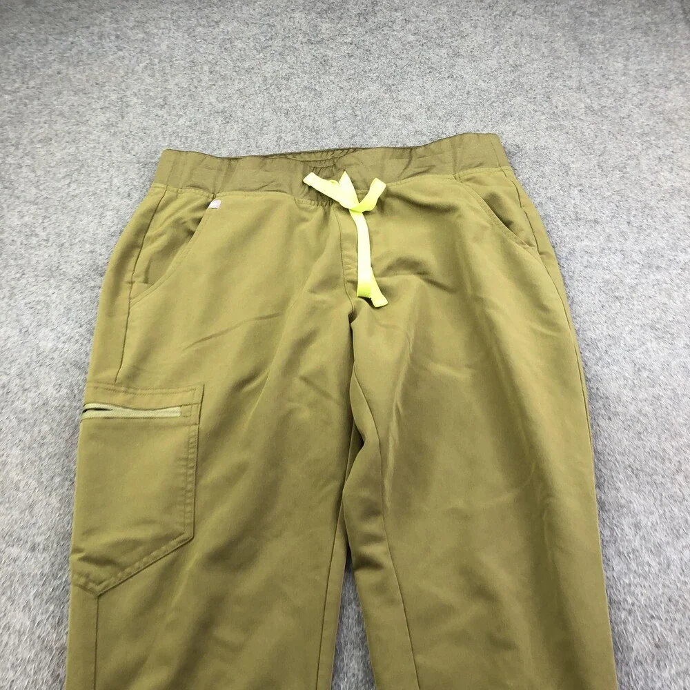 FIGS Scrub Jogger Pants Womens Large Petite Green Zamora Cargo Medical